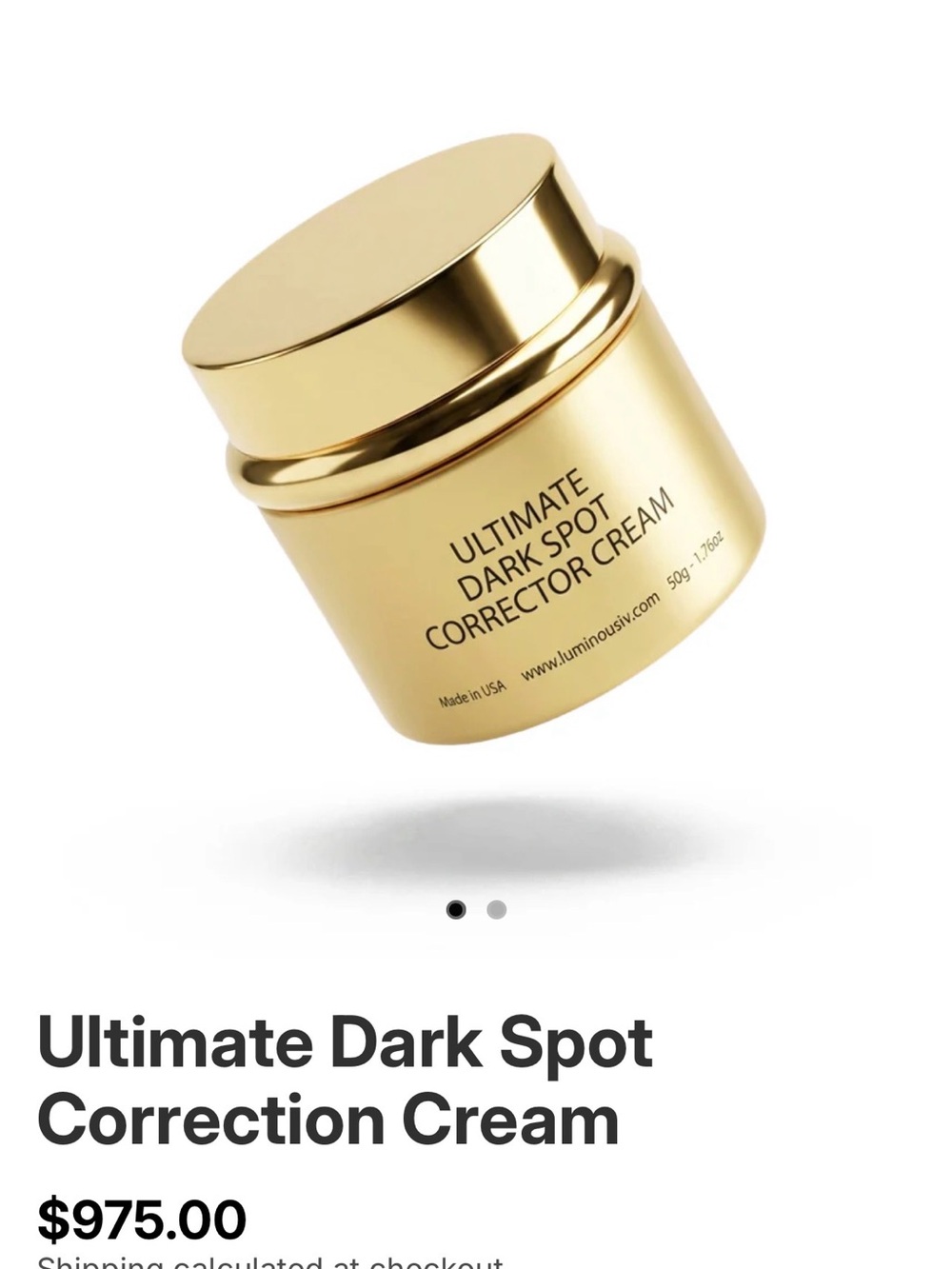Ultimate Dark Spot Corrector Cream - Gold